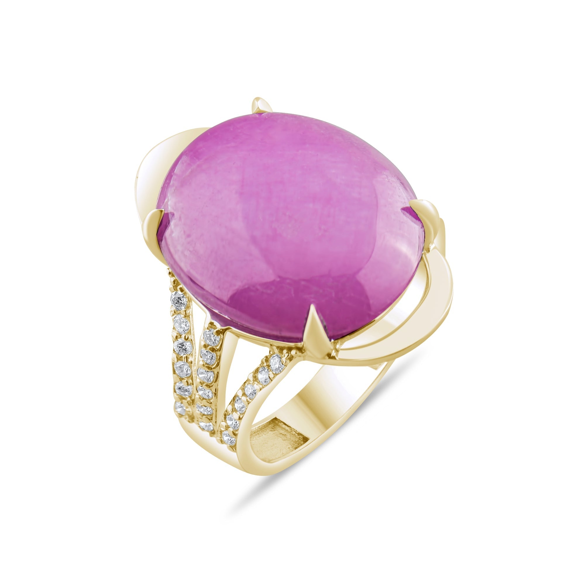 18.68 Carat Natural Diamond and Tourmaline Ring – Fine Jewelry Design - Gold Stone Diamond
