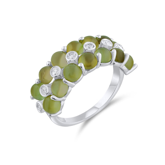 4.76 Carat Natural Diamond and Tourmaline Ring – Fine Jewelry Design - Gold Stone Diamond