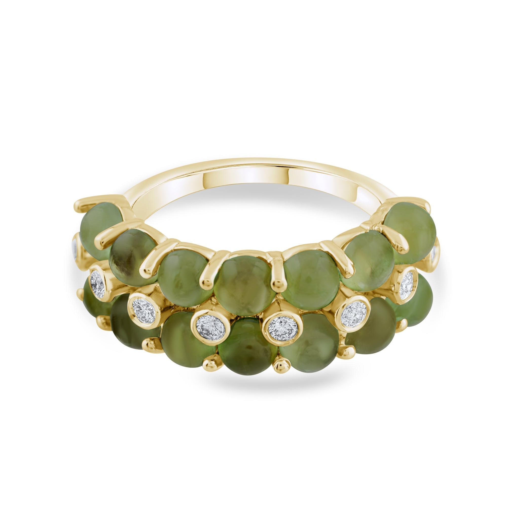 4.76 Carat Natural Diamond and Tourmaline Ring – Fine Jewelry Design - Gold Stone Diamond