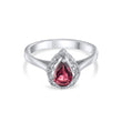 0.86 Carat Natural Diamond and Rhodolite Ring – Fine Jewelry Design - Gold Stone Diamond