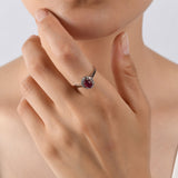 1.40 Carat Natural Baguette Diamond and Ruby Ring – Fine Jewelry Design - Gold Stone Diamond
