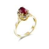 1.40 Carat Natural Baguette Diamond and Ruby Ring – Fine Jewelry Design - Gold Stone Diamond