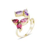 5.70 Carat Rhodolite and Amethyst Ring – Fine Jewelry Design - Gold Stone Diamond
