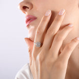0.18 Carat Natural Baguette Diamond Ring – Fine Jewelry Design - Gold Stone Diamond