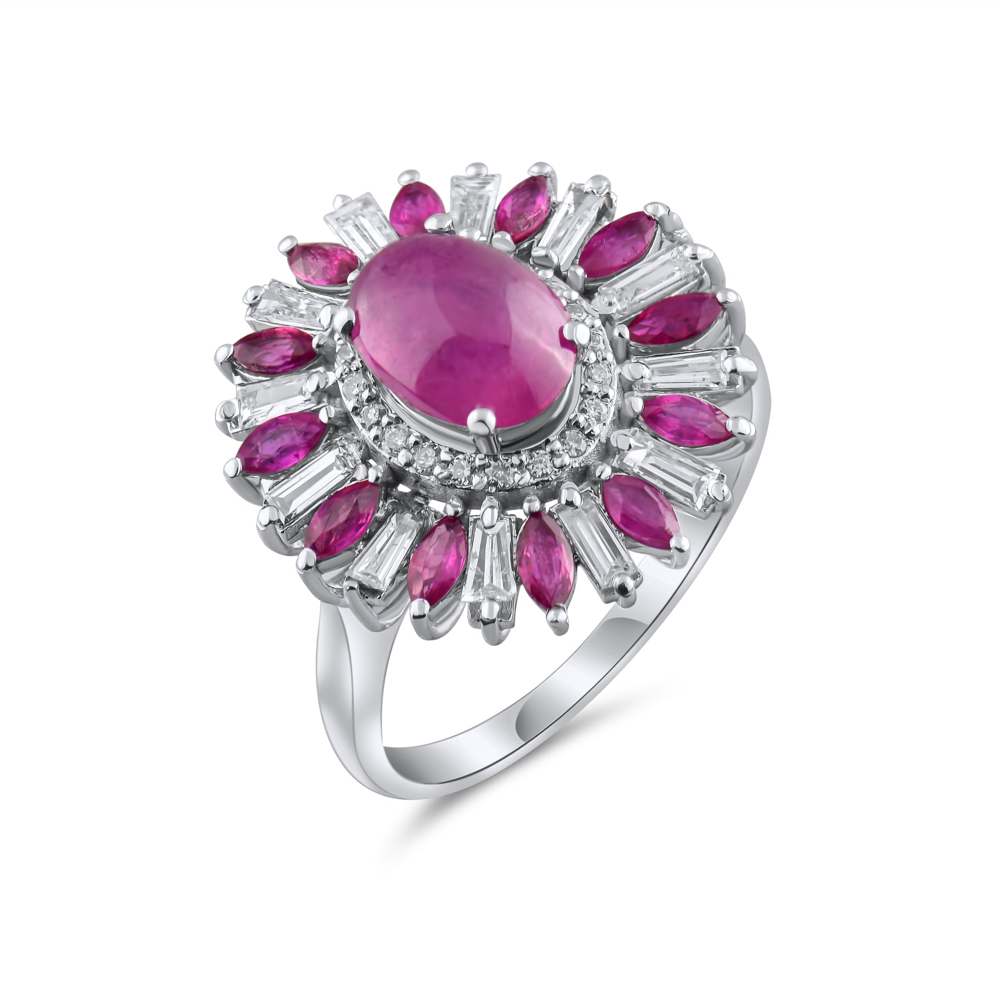 3.21 Carat Natural Diamond and Tourmaline Ring – Fine Jewelry Design - Gold Stone Diamond