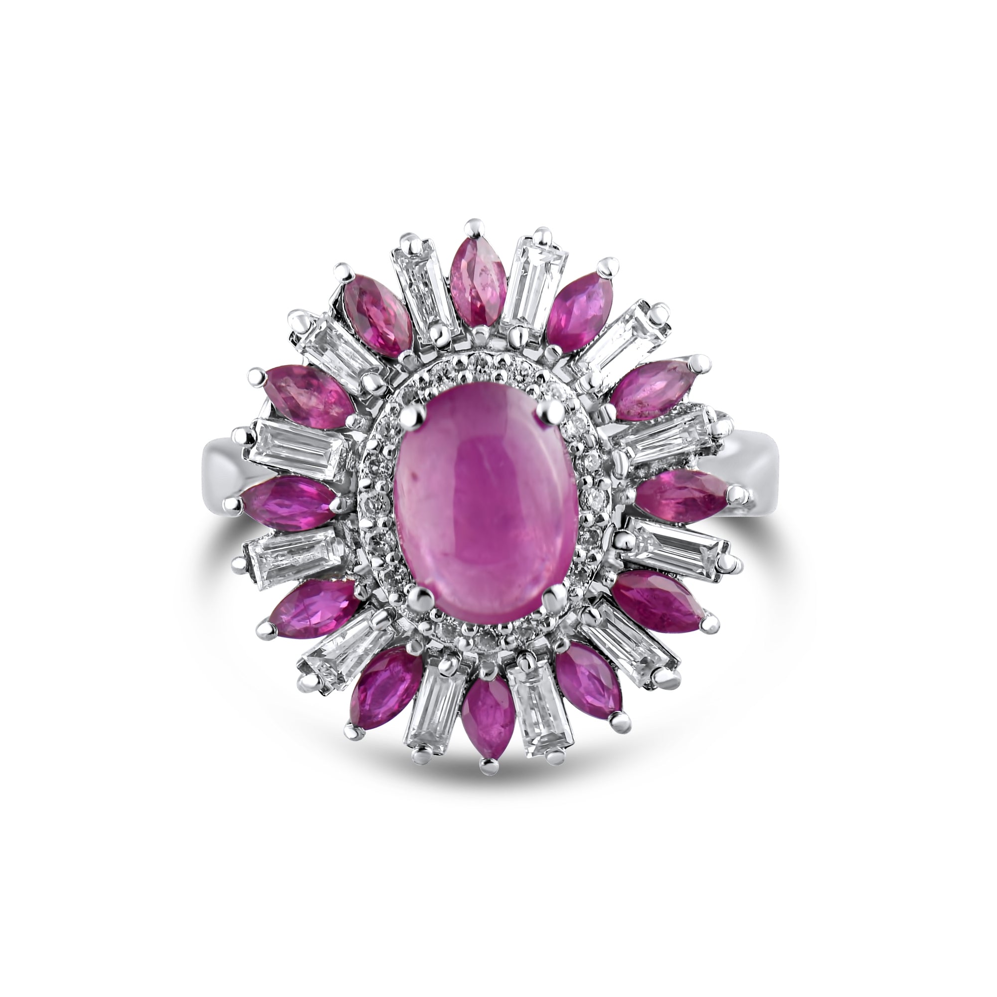 3.21 Carat Natural Diamond and Tourmaline Ring – Fine Jewelry Design - Gold Stone Diamond