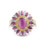 3.21 Carat Natural Diamond and Tourmaline Ring – Fine Jewelry Design - Gold Stone Diamond