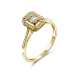 0.18 Carat Baguette Diamond Ring – Elegant Fine Jewelry Design - Gold Stone Diamond