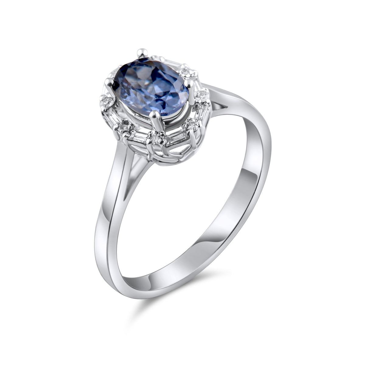 1.15 Carat Natural Diamond and Sapphire Ring – Fine Jewelry Design - Gold Stone Diamond
