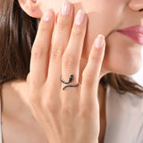 0.43 Carat Natural Diamond and Emerald Ring – Fine Jewelry Design - Gold Stone Diamond