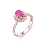 1.01 Carat Natural Diamond and Ruby Ring – Fine Jewelry Design - Gold Stone Diamond