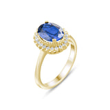 2.69 Carat Natural Diamond and Sapphire Ring – Fine Jewelry Design - Gold Stone Diamond