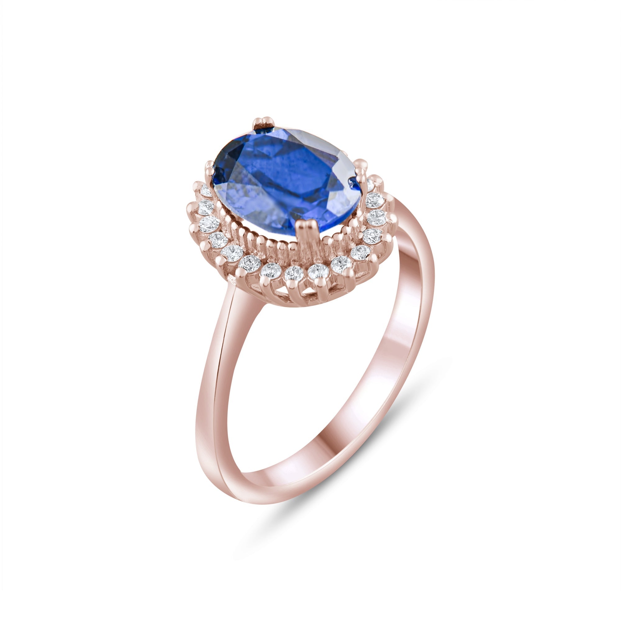 2.69 Carat Natural Diamond and Sapphire Ring – Fine Jewelry Design - Gold Stone Diamond