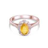 1.04 Carat Natural Baguette Diamond and Yellow Sapphire Ring - Gold Stone Diamond