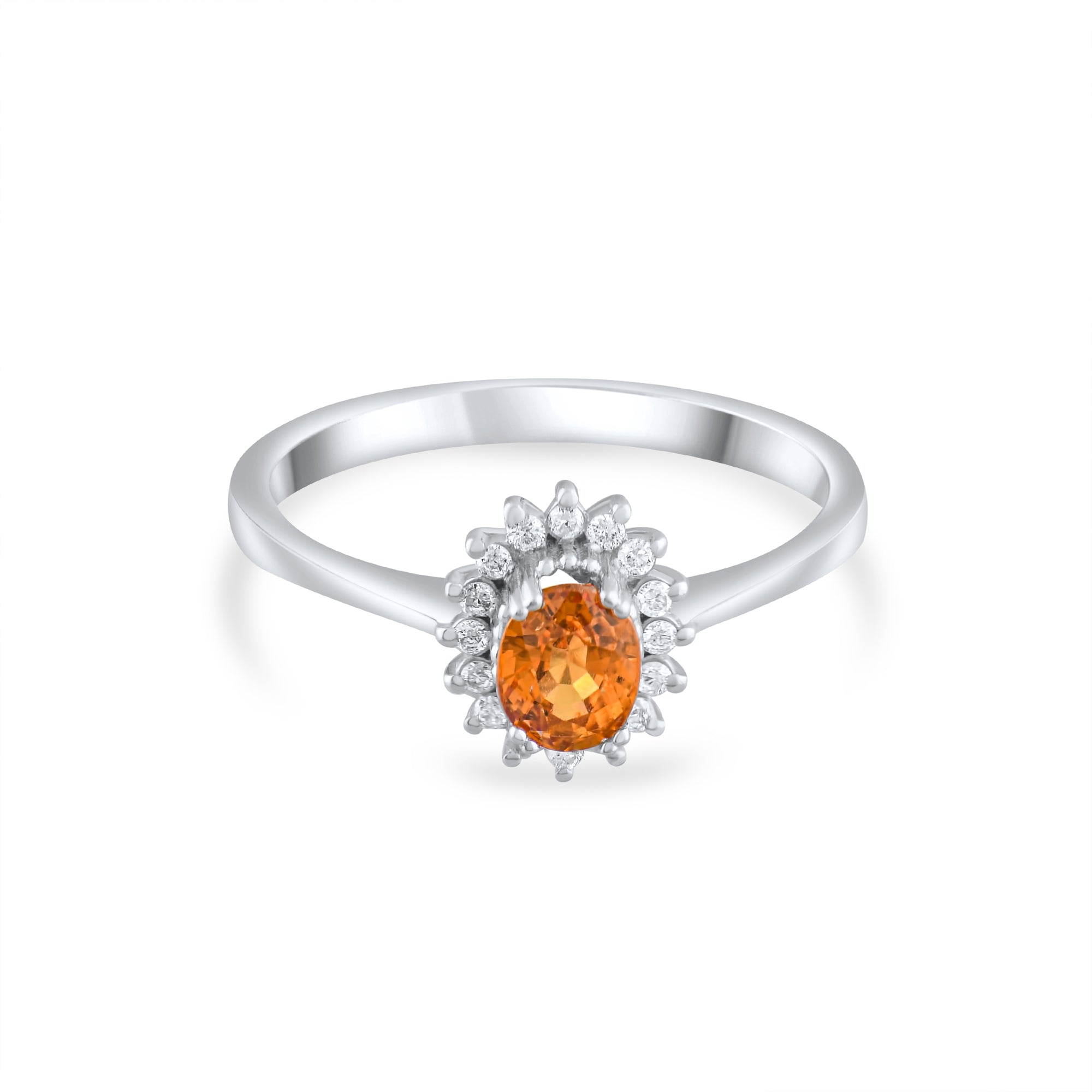 0.69 Carat Natural Diamond and Sapphire Ring – Fine Jewelry Design - Gold Stone Diamond