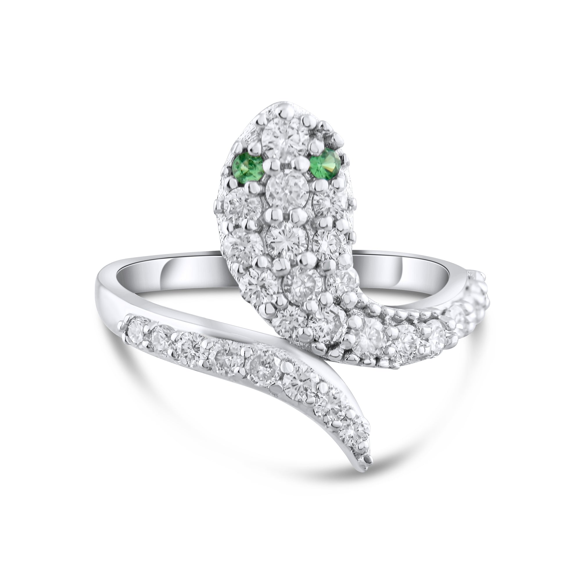 0.69 Carat Natural Diamond Snake Design Ring – Fine Jewelry Design - Gold Stone Diamond
