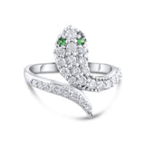 0.69 Carat Natural Diamond Snake Design Ring – Fine Jewelry Design - Gold Stone Diamond