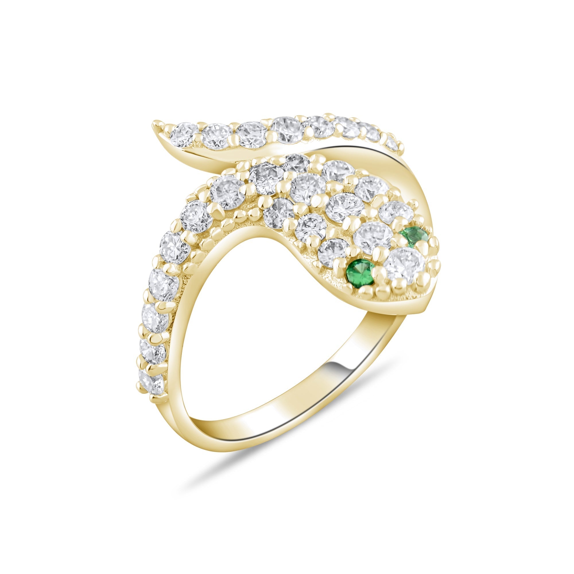 0.69 Carat Natural Diamond Snake Design Ring – Fine Jewelry Design - Gold Stone Diamond