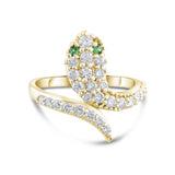 0.69 Carat Natural Diamond Snake Design Ring – Fine Jewelry Design - Gold Stone Diamond