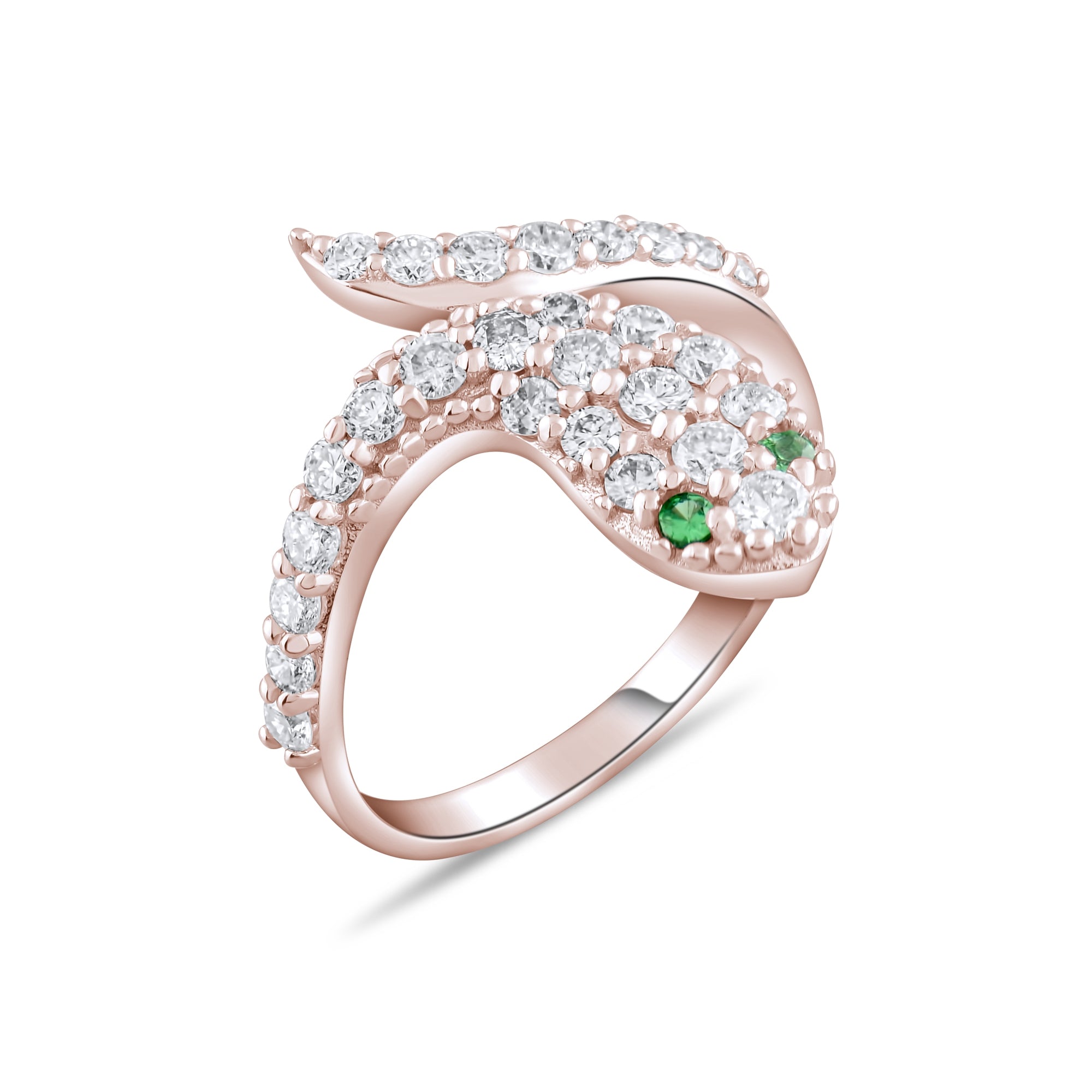 0.69 Carat Natural Diamond Snake Design Ring – Fine Jewelry Design - Gold Stone Diamond