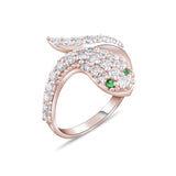 0.69 Carat Natural Diamond Snake Design Ring – Fine Jewelry Design - Gold Stone Diamond