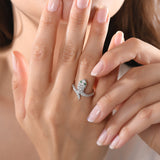 0.69 Carat Natural Diamond Snake Design Ring – Fine Jewelry Design - Gold Stone Diamond