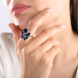 7.47 Carat Natural Diamond and Sapphire Ring – Fine Jewelry Design - Gold Stone Diamond