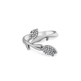 0.26 Carat Natural Diamond Leaf Figure Ring – Fine Jewelry Design - Gold Stone Diamond