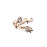 0.26 Carat Natural Diamond Leaf Figure Ring – Fine Jewelry Design - Gold Stone Diamond
