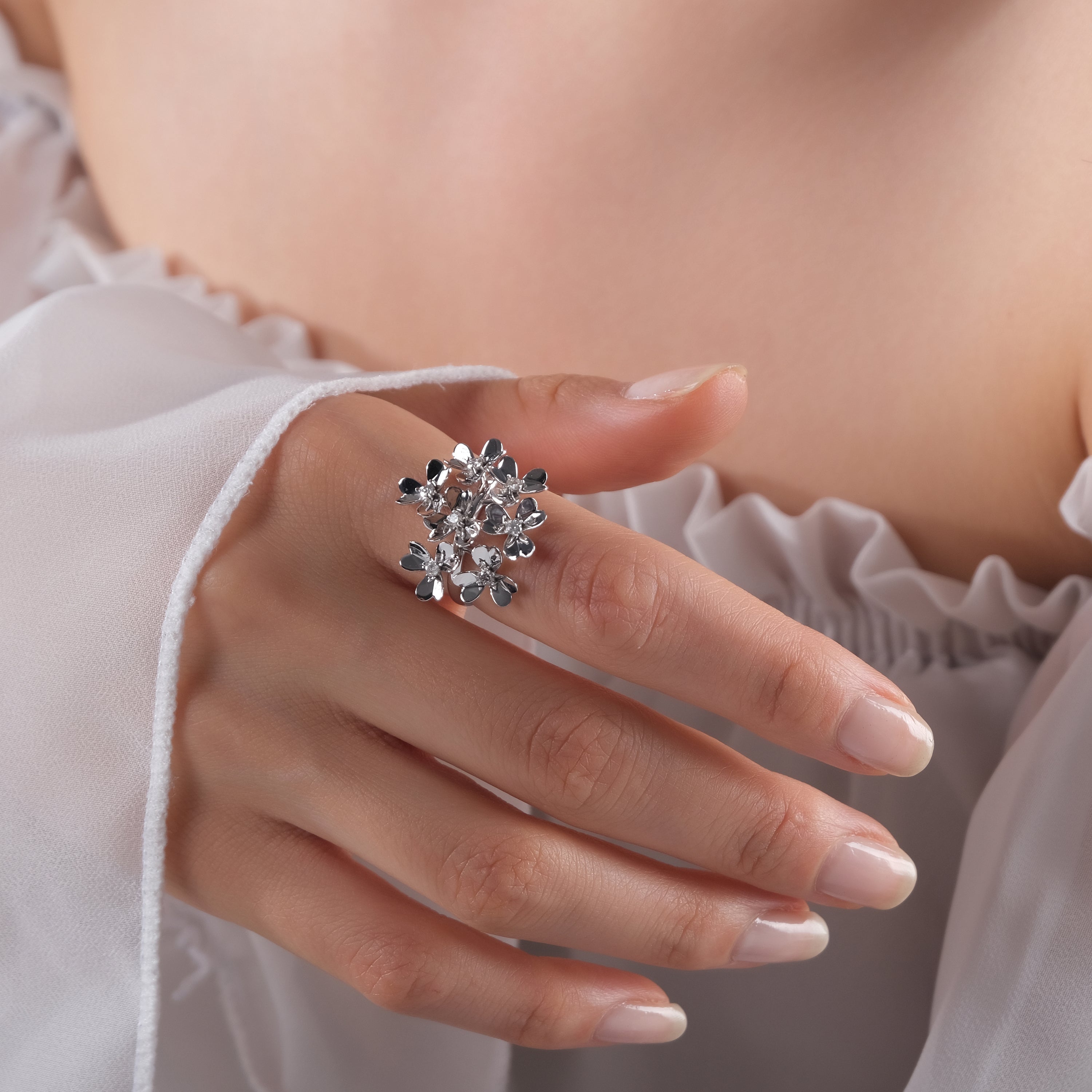 0.22 Carat Natural Diamond Ring – Fine Jewelry Design - Gold Stone Diamond