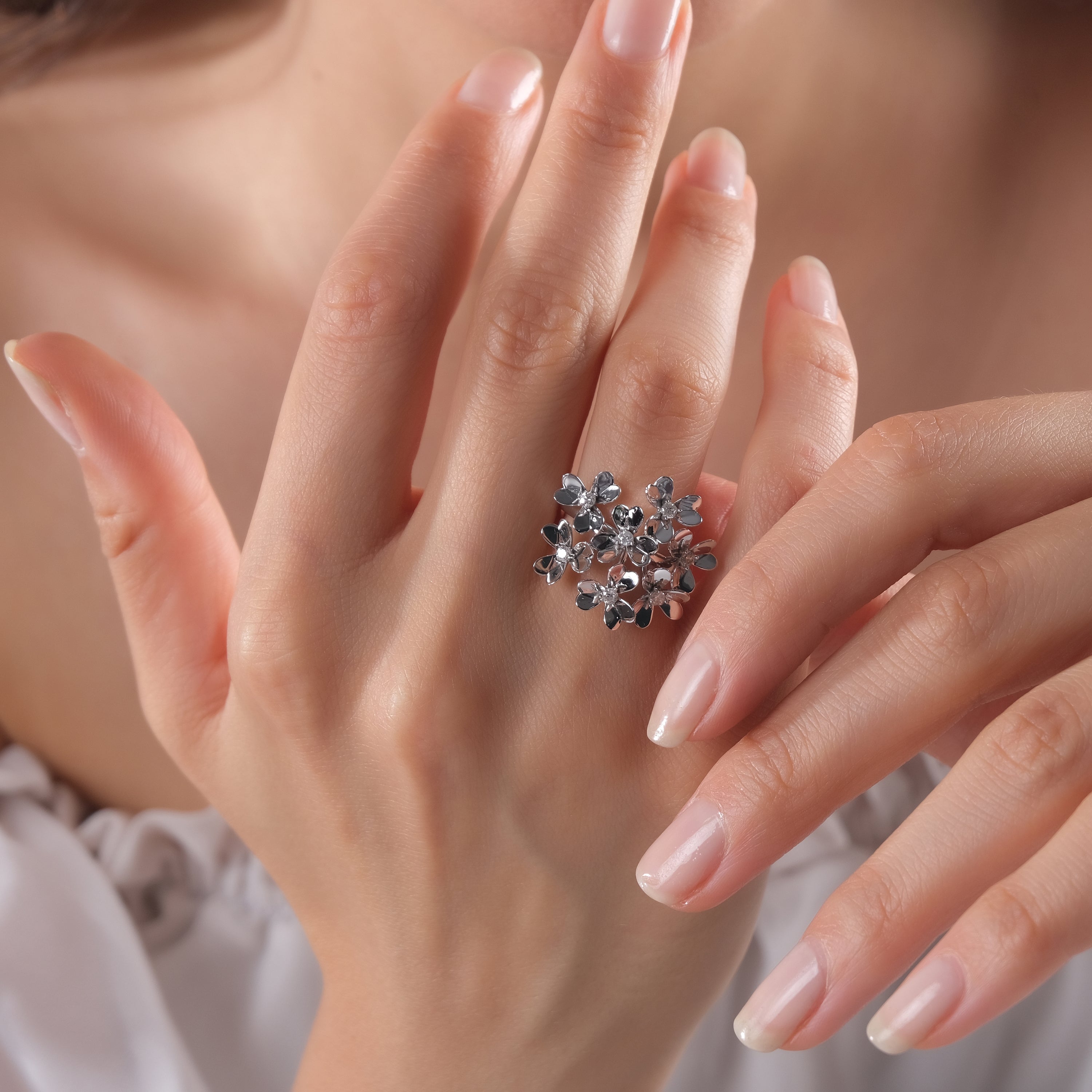 0.21 Carat Natural Diamond Ring – Fine Jewelry Design - Gold Stone Diamond