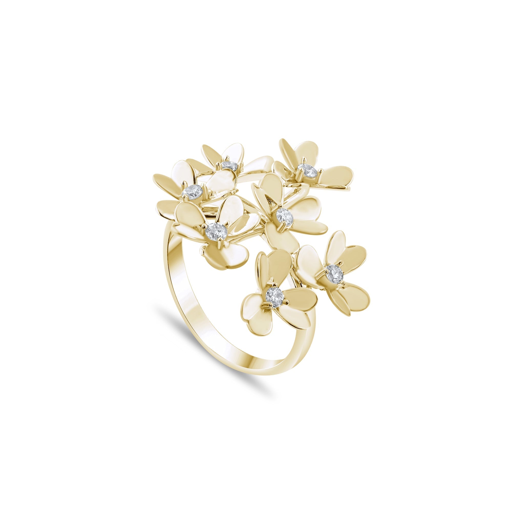 0.21 Carat Natural Diamond Ring – Fine Jewelry Design - Gold Stone Diamond