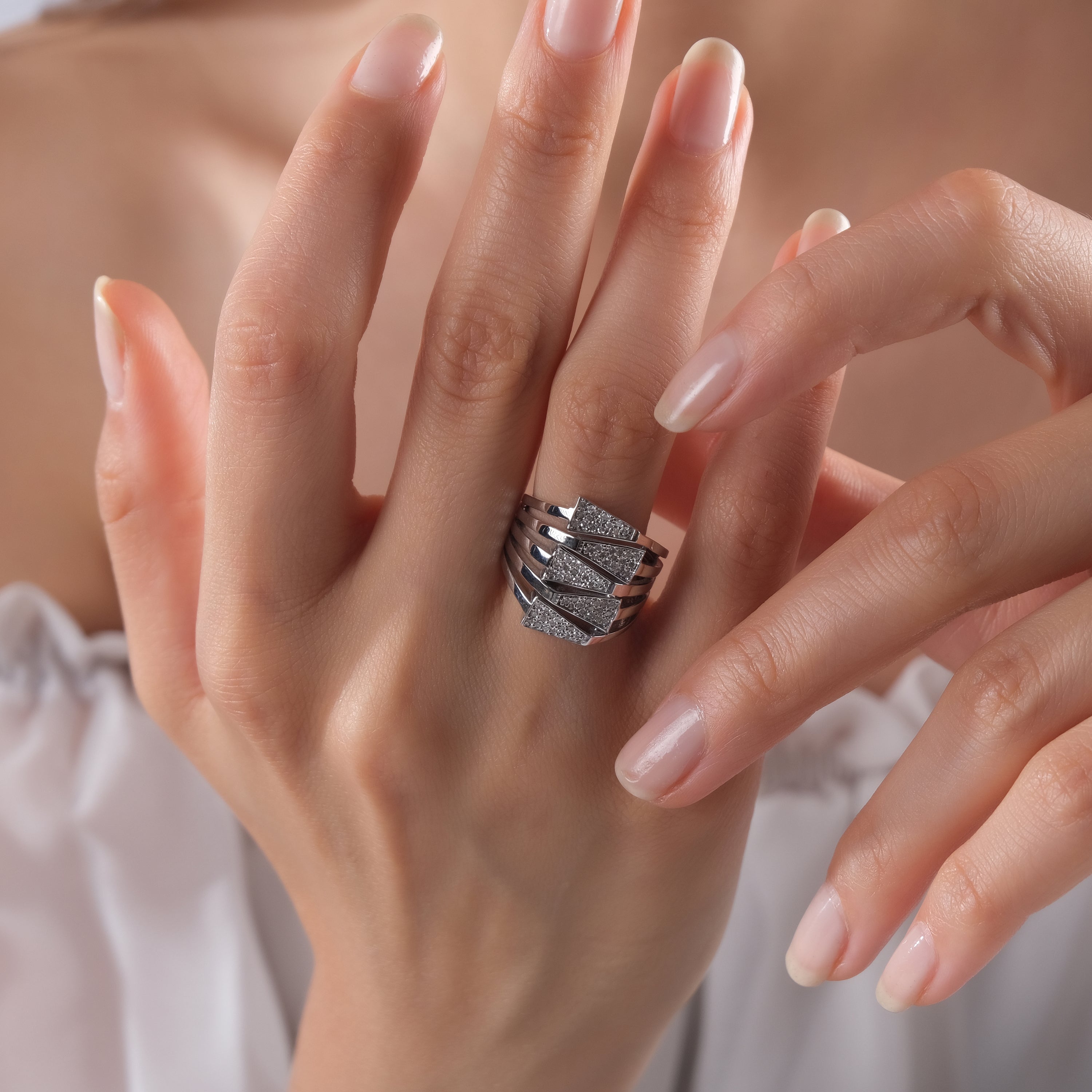 0.42 Carat Natural Diamond Ring – Fine Jewelry Design - Gold Stone Diamond