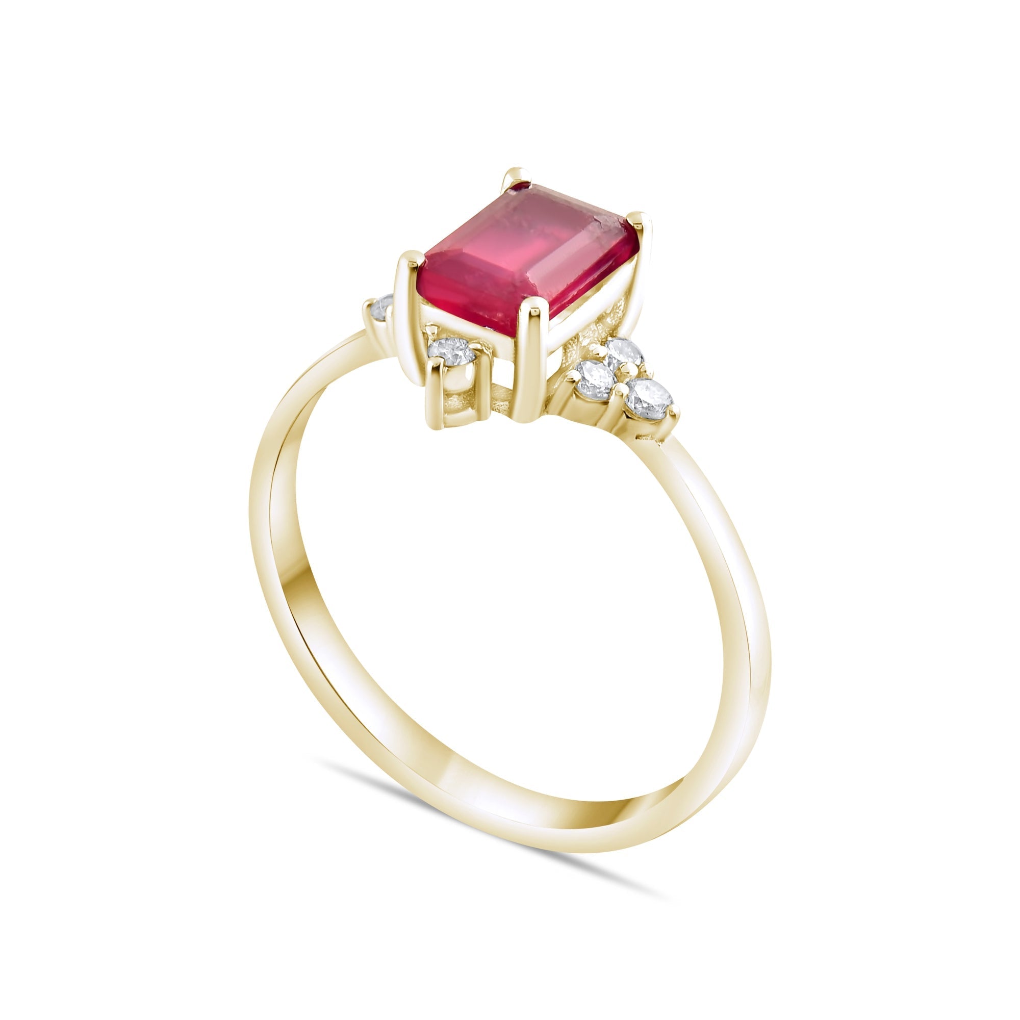 1.15 Carat Natural Diamond and Ruby Ring – Fine Jewelry Design - Gold Stone Diamond