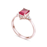 1.15 Carat Natural Diamond and Ruby Ring – Fine Jewelry Design - Gold Stone Diamond