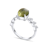 0.84 Carat Natural Diamond and Tourmaline Ring – Fine Jewelry - Gold Stone Diamond