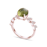 0.84 Carat Natural Diamond and Tourmaline Ring – Fine Jewelry - Gold Stone Diamond
