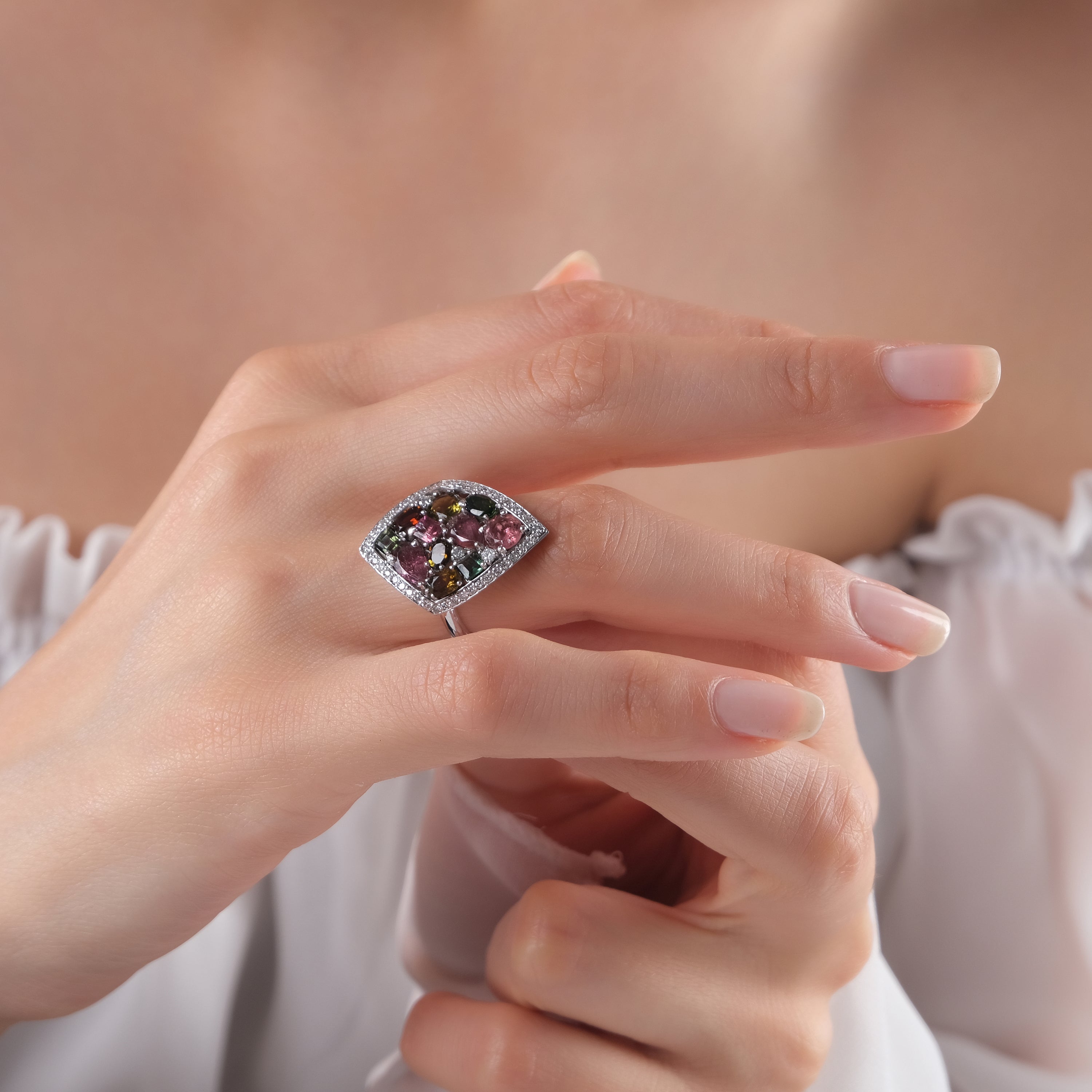 3.48 Carat Natural Diamond Ring – Fine Jewelry Design - Gold Stone Diamond
