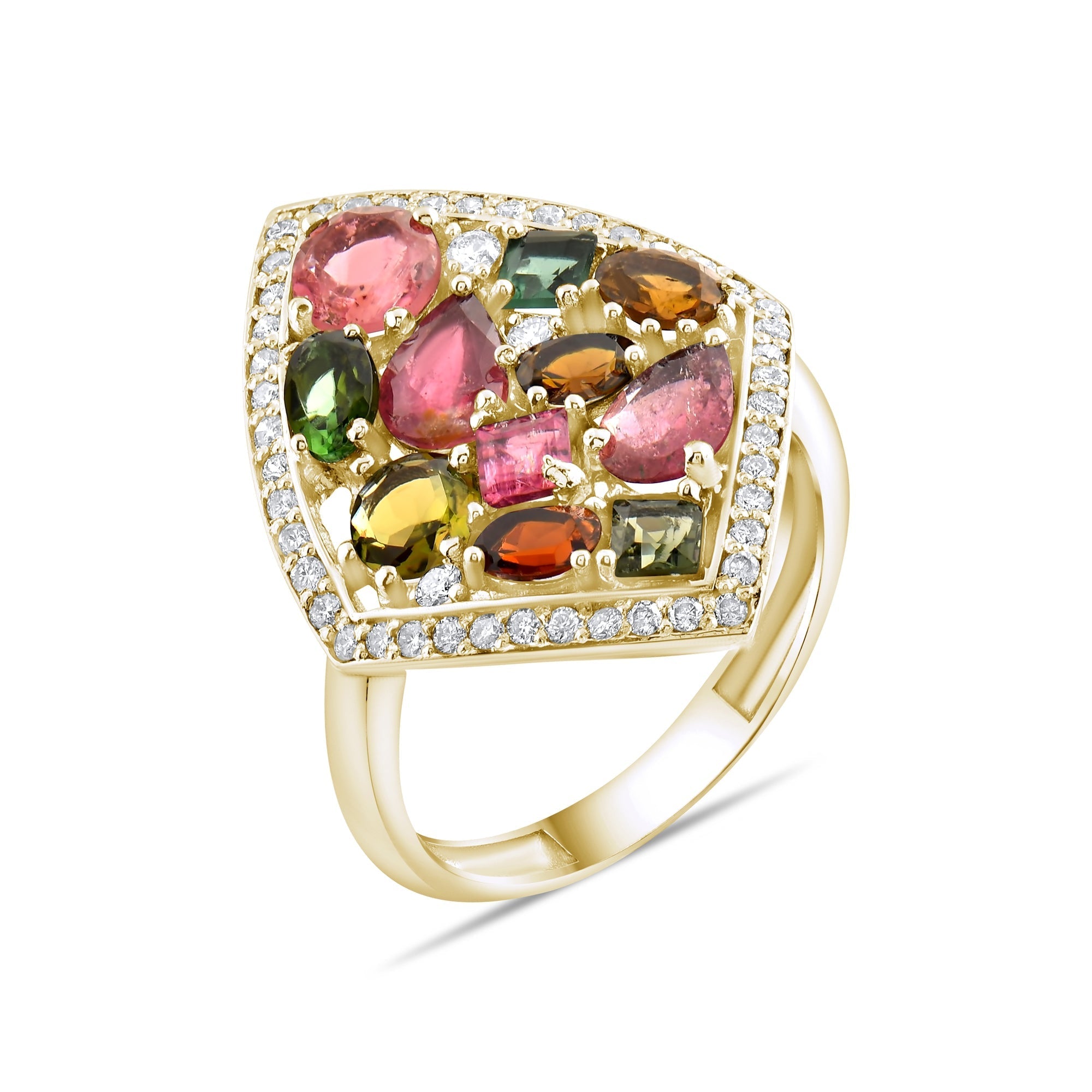 3.48 Carat Natural Diamond Ring – Fine Jewelry Design - Gold Stone Diamond