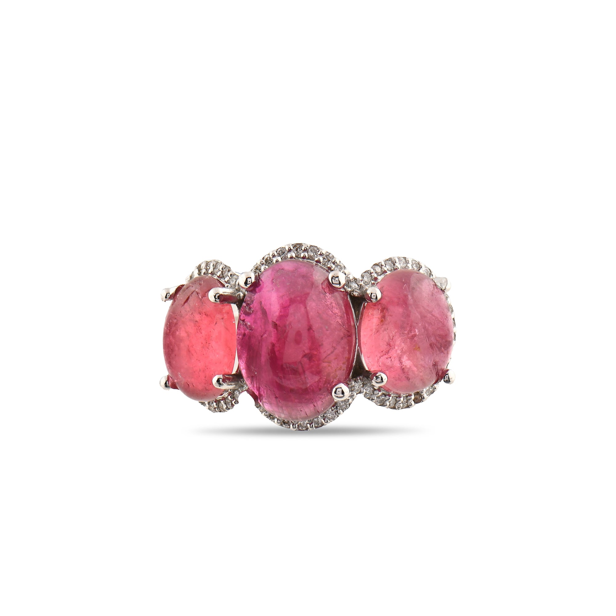 14.38 Carat Natural Diamond and Ruby Ring – Elegant Fine Jewelry Design - Gold Stone Diamond