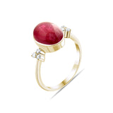 4.05 Carat Natural Diamond and Tourmaline Ring – Fine Jewelry Design - Gold Stone Diamond