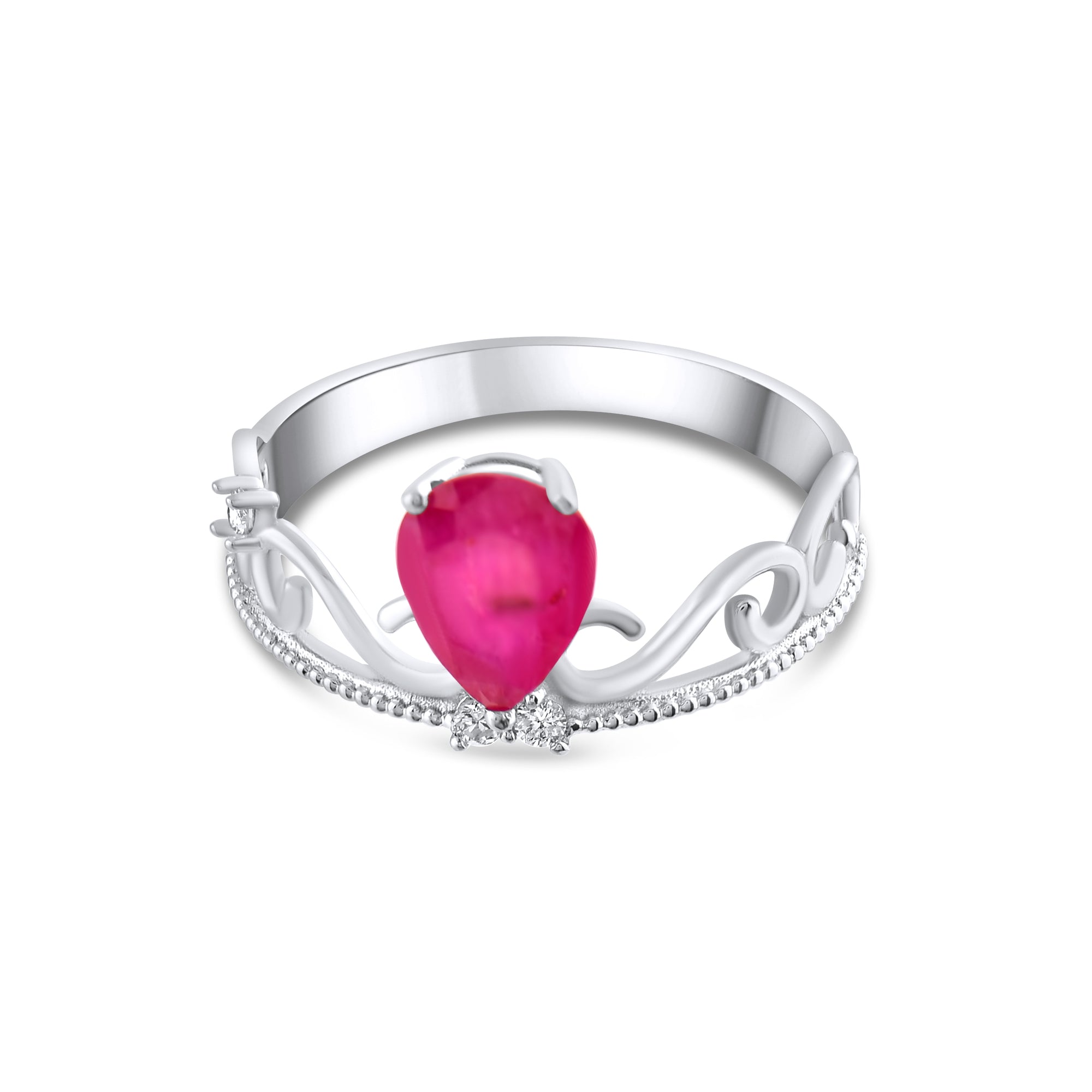 1.28 Carat Natural Diamond and Ruby Ring – Elegant Fine Jewelry Design - Gold Stone Diamond