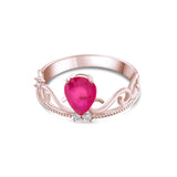 1.28 Carat Natural Diamond and Ruby Ring – Elegant Fine Jewelry Design - Gold Stone Diamond