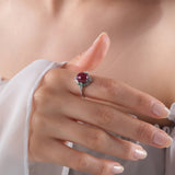 4.37 Carat Natural Diamond and Ruby Ring – Elegant Fine Jewelry Design - Gold Stone Diamond