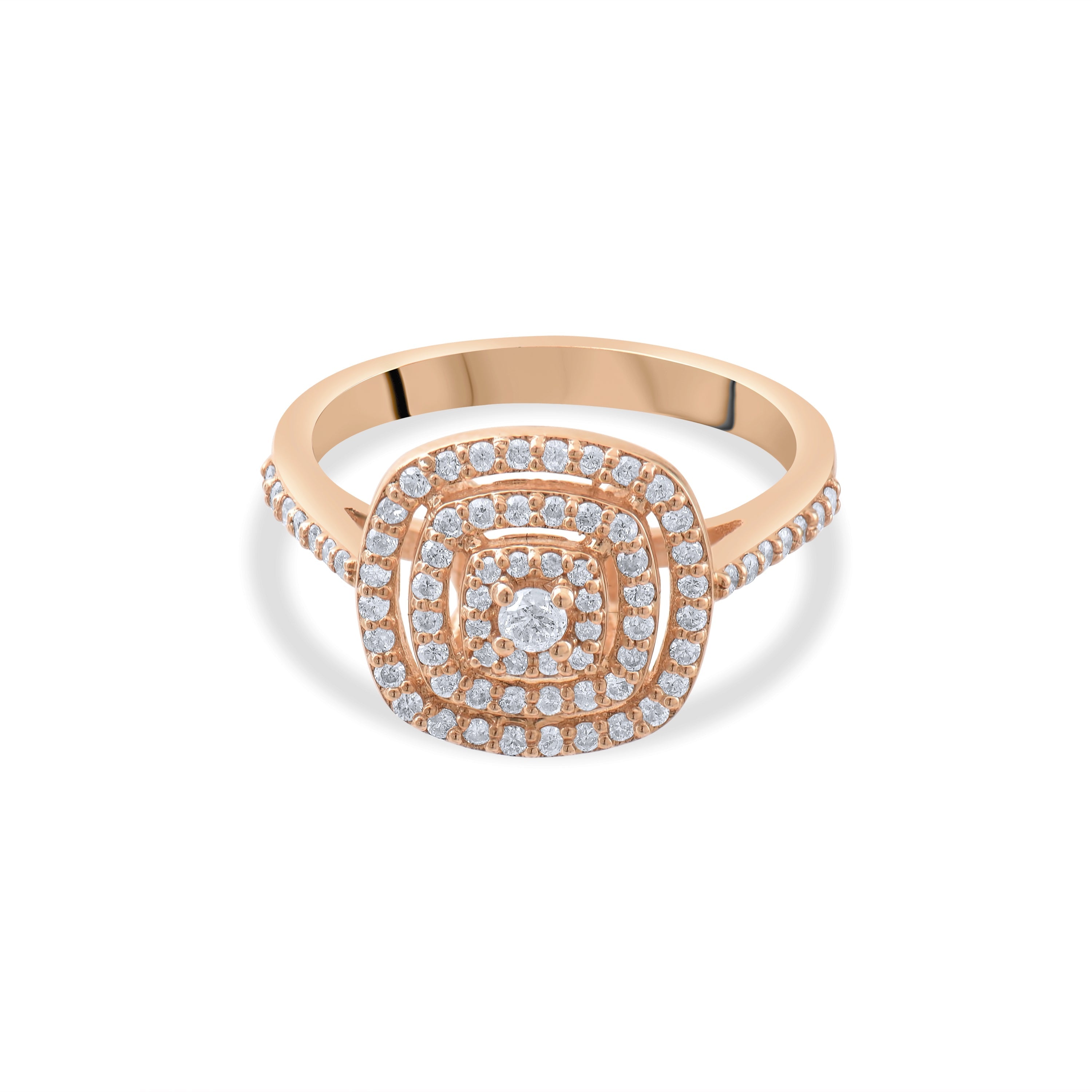 0.46 Carat Natural Diamond Ring – Fine Jewelry Design - Gold Stone Diamond