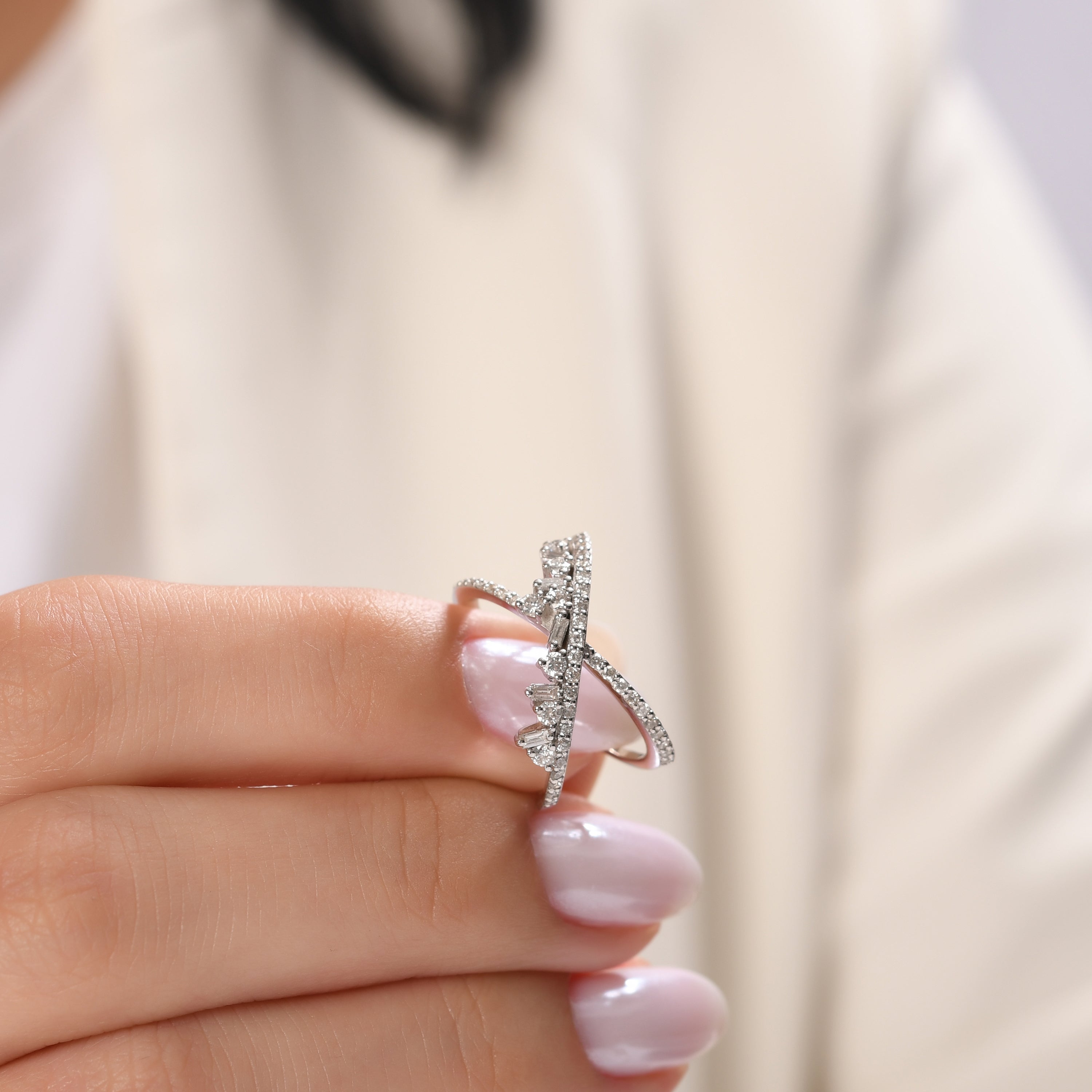 0.64 Carat Natural Diamond Ring – Fine Jewelry Design - Gold Stone Diamond