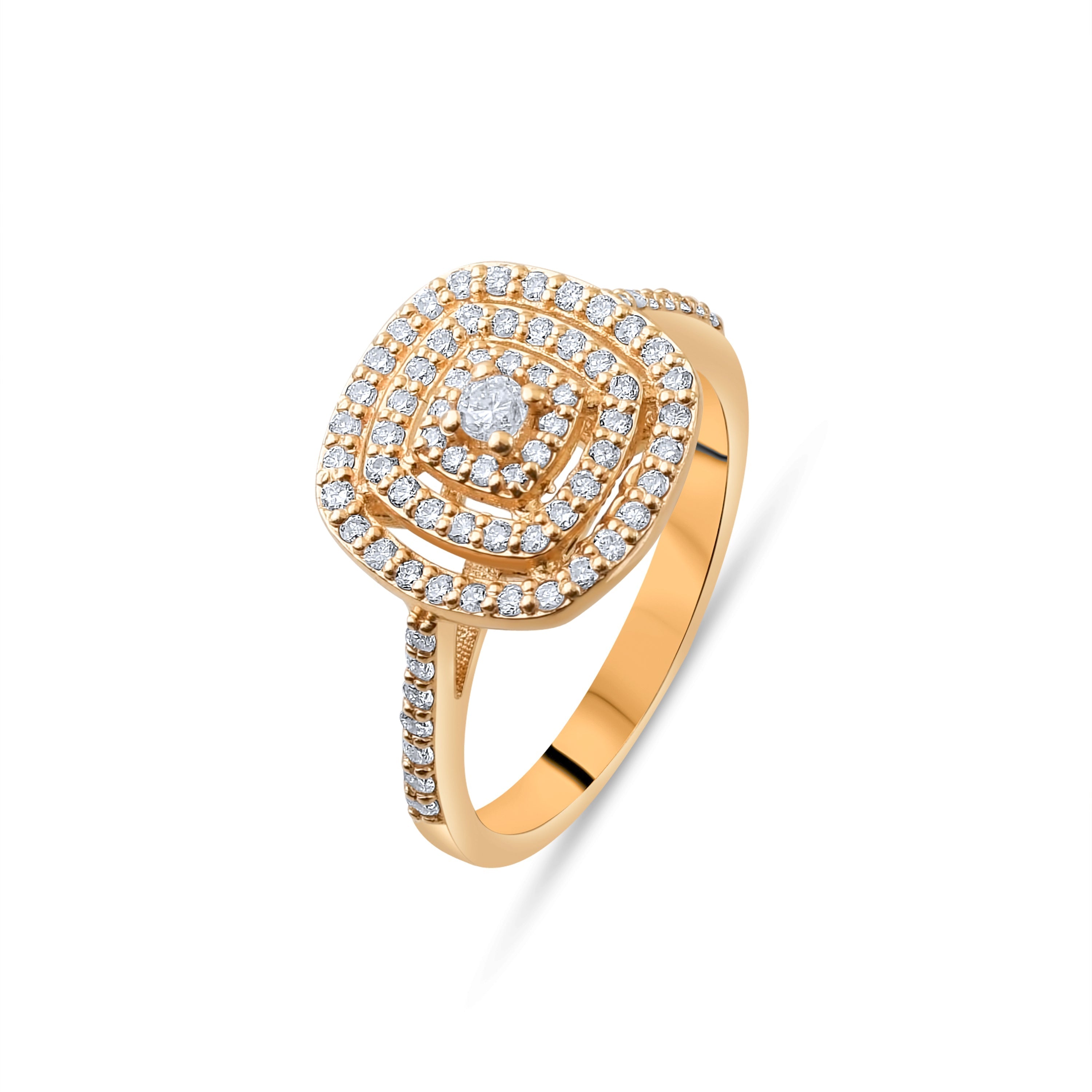 0.32 Carat Natural Diamond Ring – Fine Jewelry Design - Gold Stone Diamond