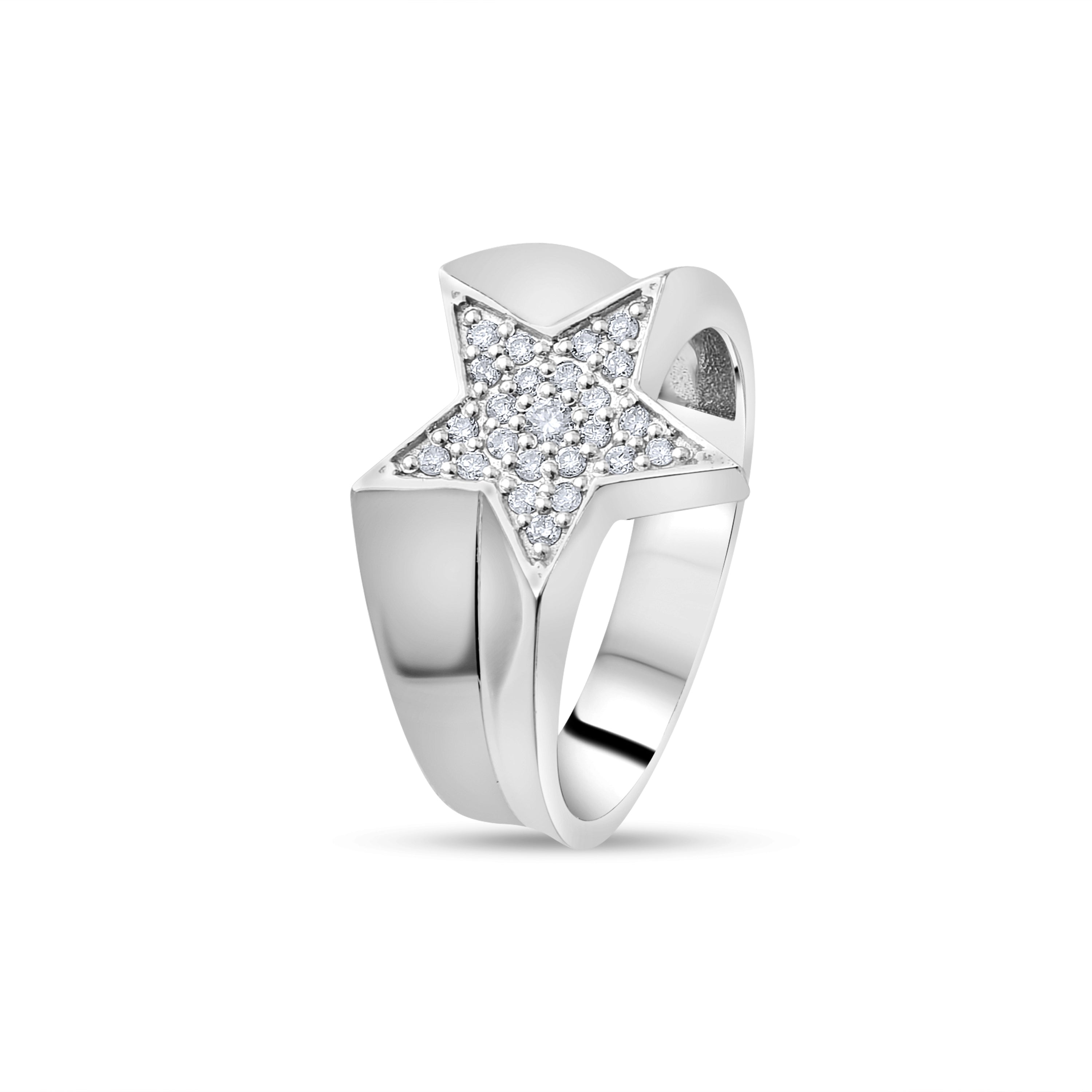 0.13 Carat Natural Diamond Ring – Fine Jewelry Design - Gold Stone Diamond