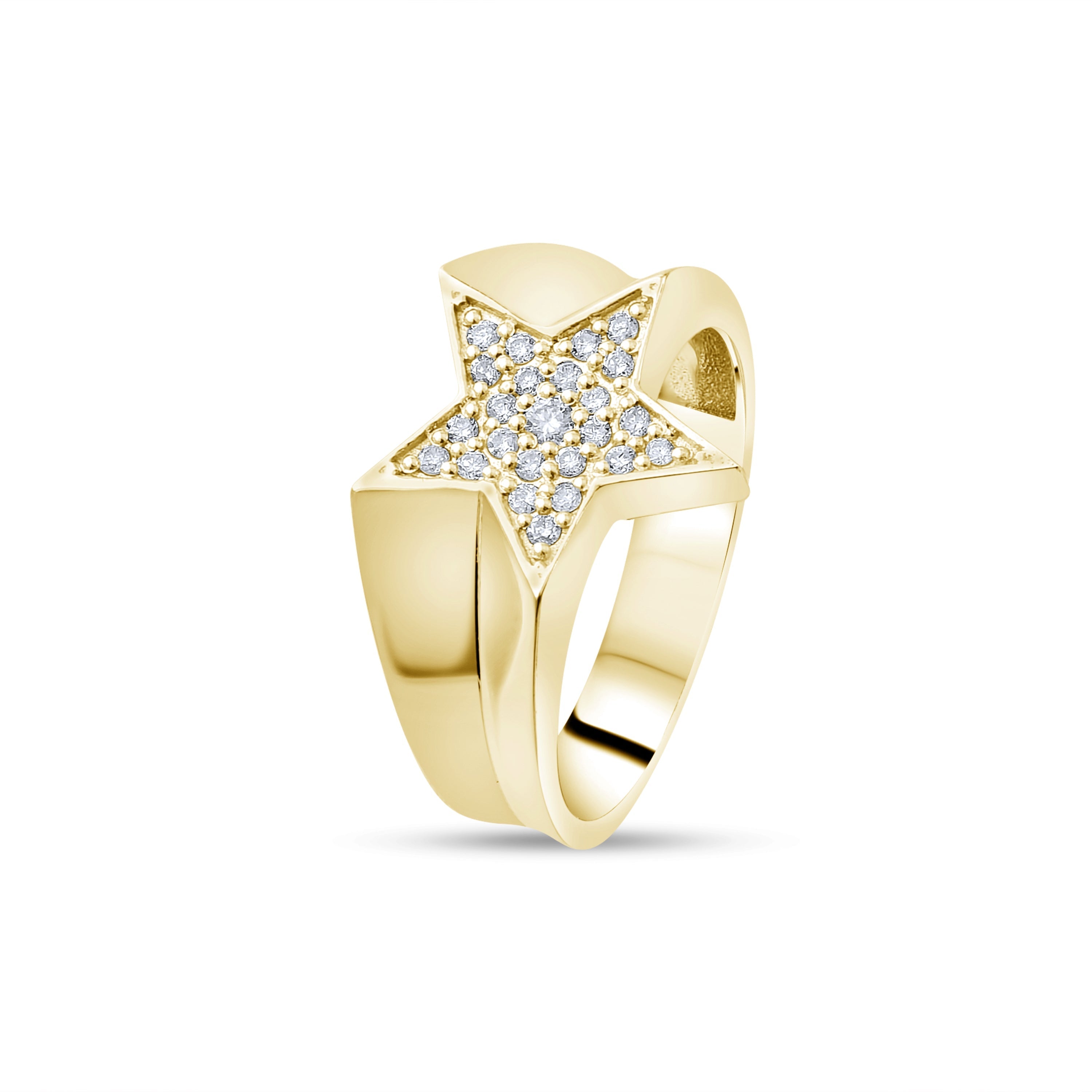 0.13 Carat Natural Diamond Ring – Fine Jewelry Design - Gold Stone Diamond