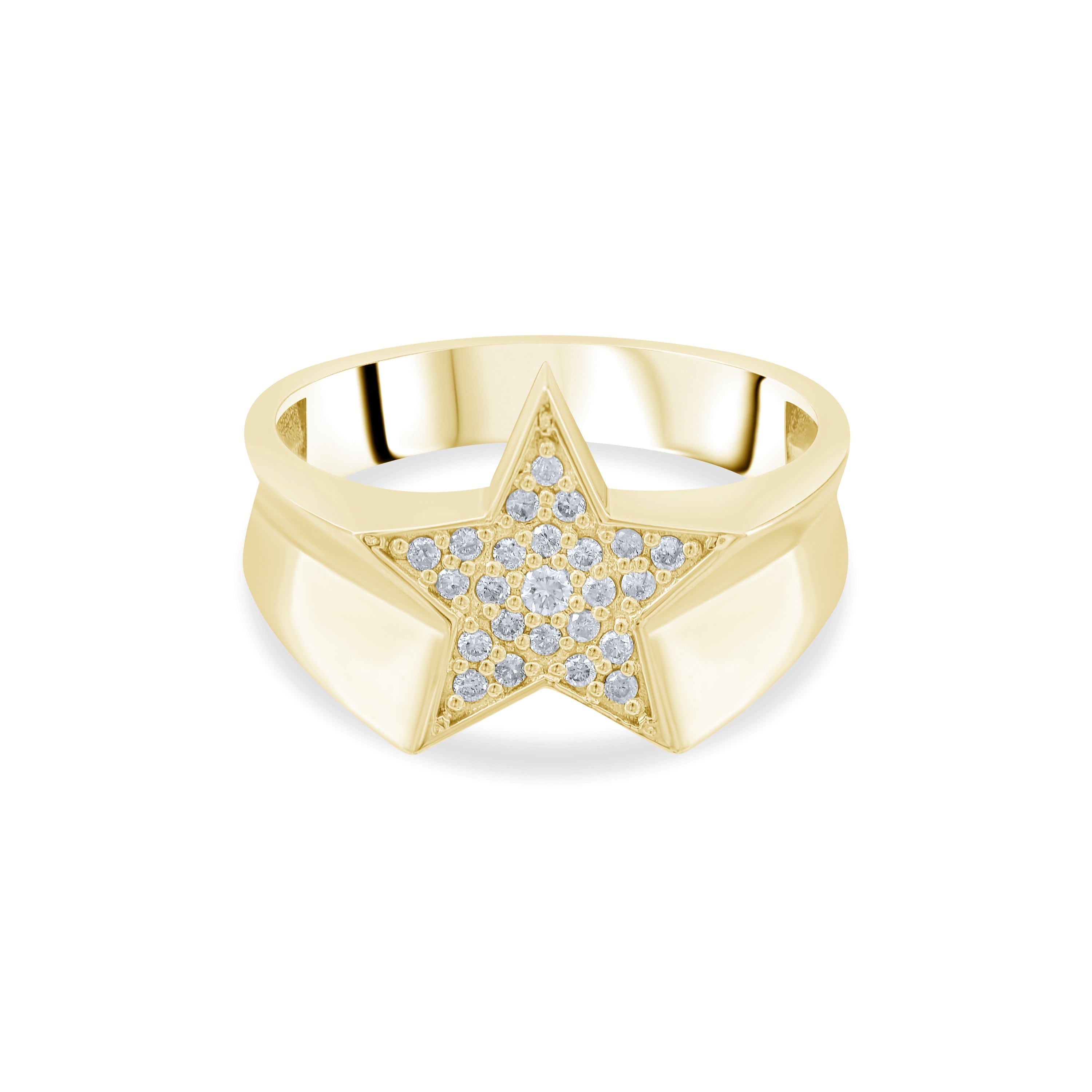 0.13 Carat Natural Diamond Ring – Fine Jewelry Design - Gold Stone Diamond